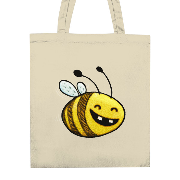 Nákupní bavlněná taška s potiskem Bee taška